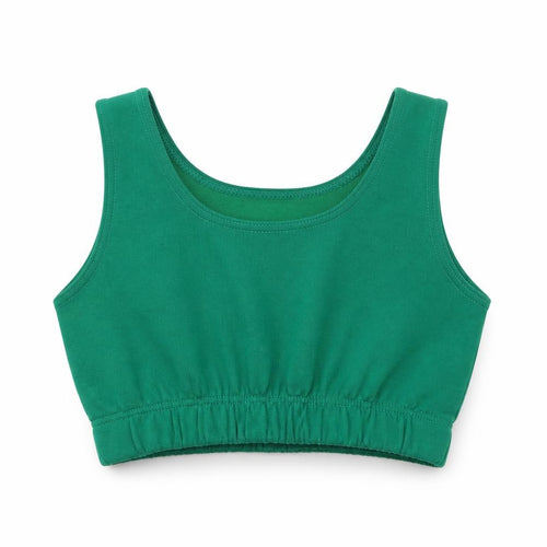 Stylewise Womens Green  Cotton Cropped Tank Size XS Scoop Neck