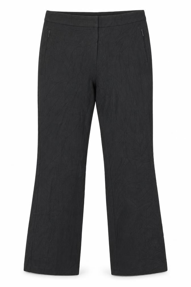 Marks and Spencer Womens Grey  Viscose Trousers  Size 12 L30 in Regular Button