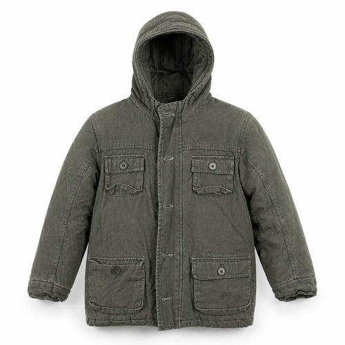 Mothercare Boys Green   Parka Coat Size 7-8 Years  Zip