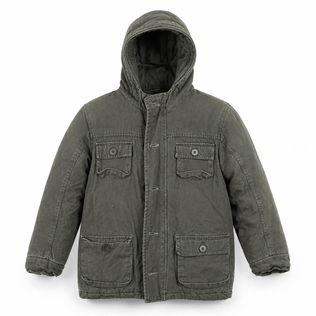 Mothercare Boys Green   Parka Coat Size 7-8 Years  Zip