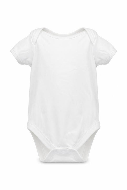 F&F Baby White  Cotton Leotard One-Piece Size 3-6 Months  Snap