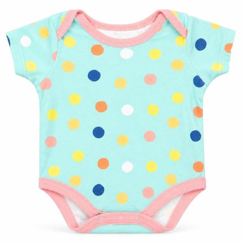 Lily & Jack Baby Green Polka Dot Cotton Babygrow One-Piece Size 3-6 Months
