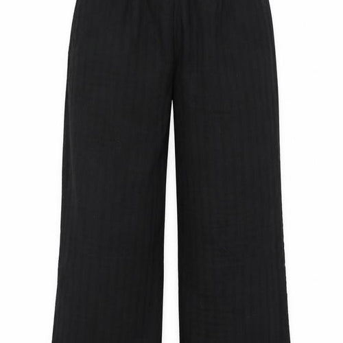 Signature Womens Black Check Polyester Trousers  Size XL L27 in Regular