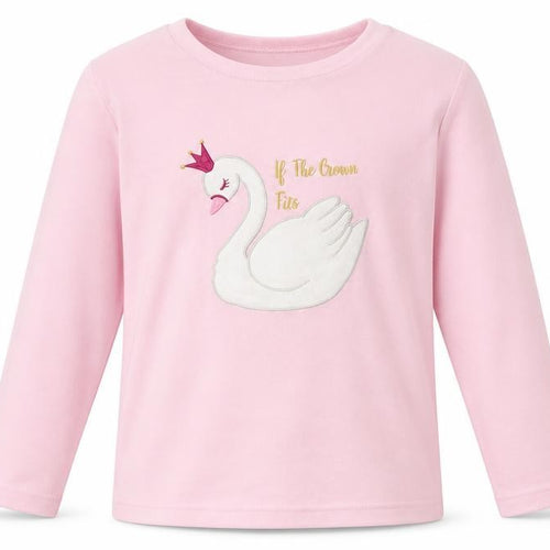 Selena Girl Girls Pink  Polyester Top Pyjama Top Size 13 Years   - If the crown fits/swan