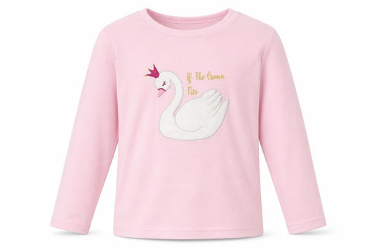 Selena Girl Girls Pink  Polyester Top Pyjama Top Size 13 Years   - If the crown fits/swan