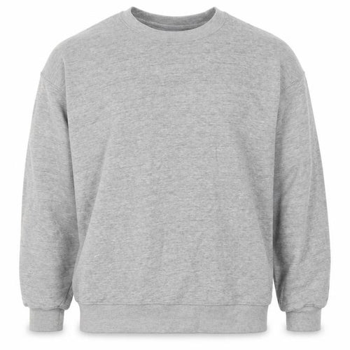 Hutson Harbour Mens Grey Round Neck  Cotton Pullover Jumper Size L