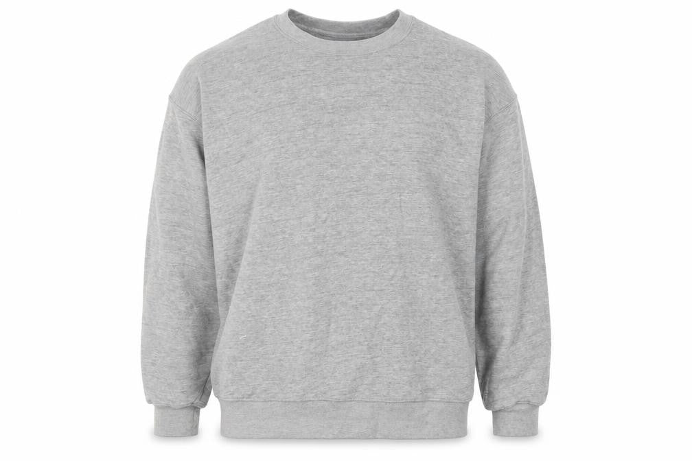 Hutson Harbour Mens Grey Round Neck  Cotton Pullover Jumper Size L