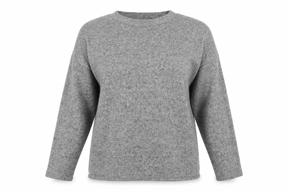 F&F Womens Grey Round Neck  Polyester Pullover Jumper Size 14