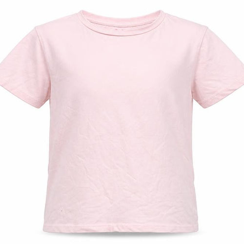 Very Girls Pink  Cotton Basic T-Shirt Size 11 Years Round Neck