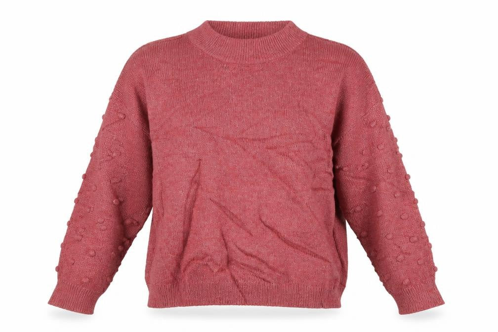 M&Co Womens Pink Crew Neck  Polyacrylate Fibre Pullover Jumper Size 12