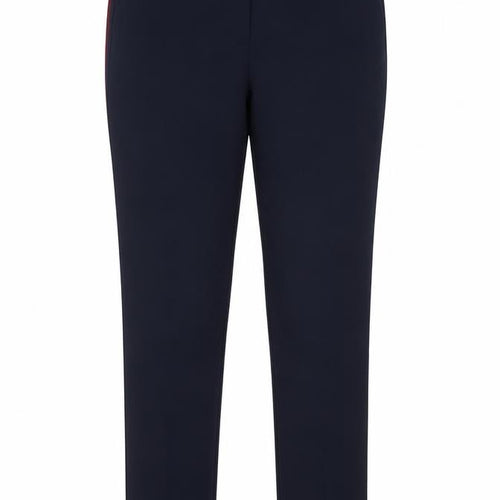 Autograph Womens Blue Striped Polyester Trousers  Size 8 L28 in Regular Hook & Eye