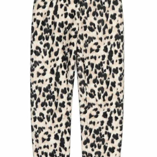 Dunnes Womens Beige Animal Print Polyester Trousers  Size S L30 in Regular  - Pyjama Pants
