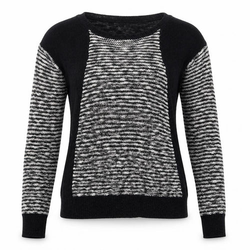 Dorothy Perkins Womens Black Round Neck Striped Cotton Pullover Jumper Size 12