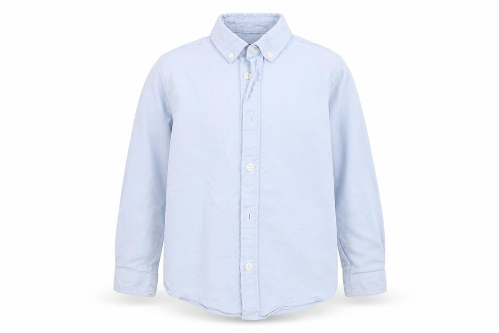 Primark Boys Blue  Cotton Basic Button-Up Size 5-6 Years Collared Button