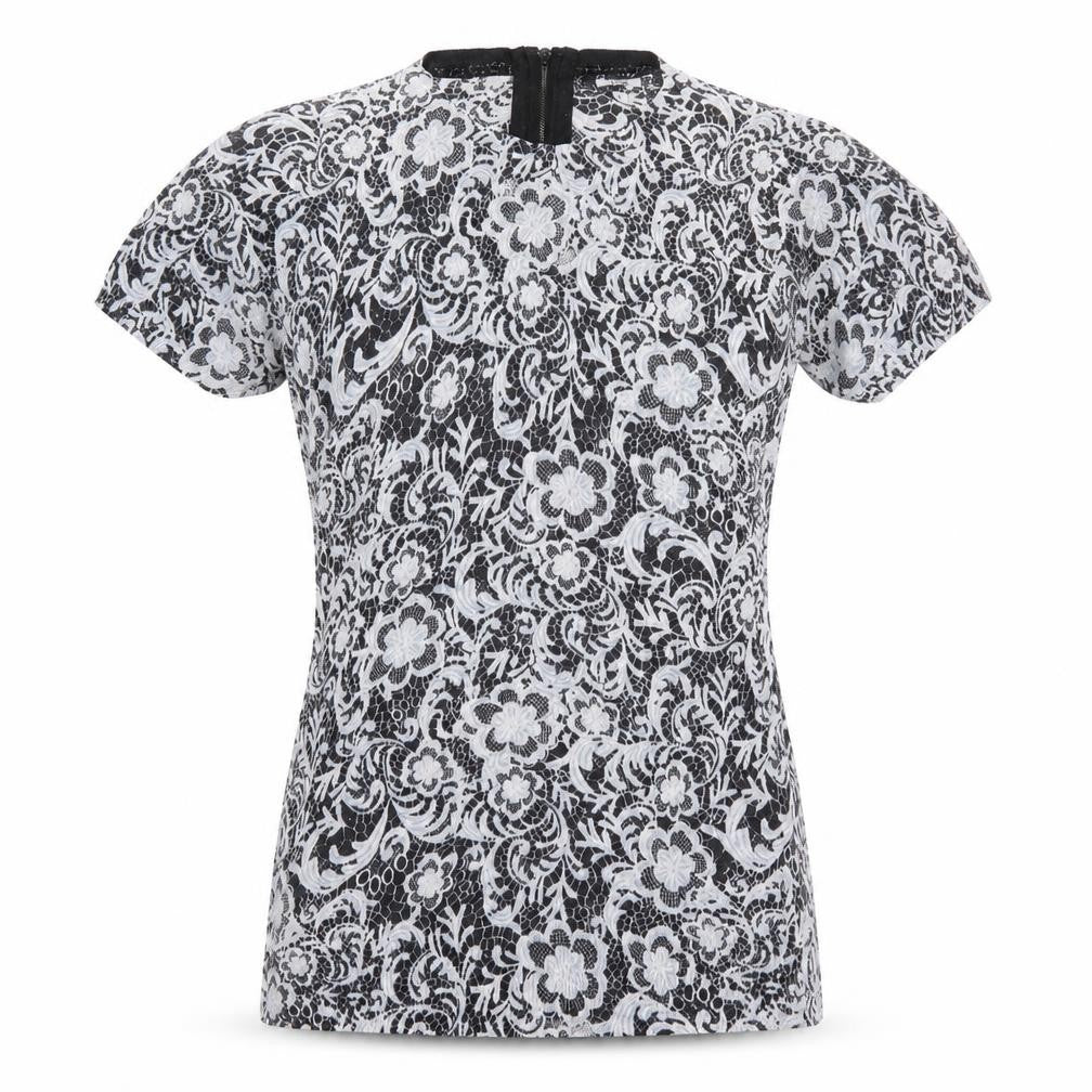 NEXT Womens Multicoloured Paisley Polyester Jersey T-Shirt Size 6 Roll Neck