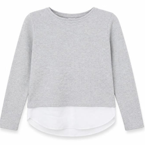F&F Girls Grey Round Neck  Polyester Pullover Jumper Size 11-12 Years  Pullover - chiffon bottom