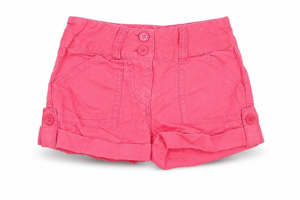 NEXT Girls Pink  Linen Bermuda Shorts Size 4 Years  Regular Zip