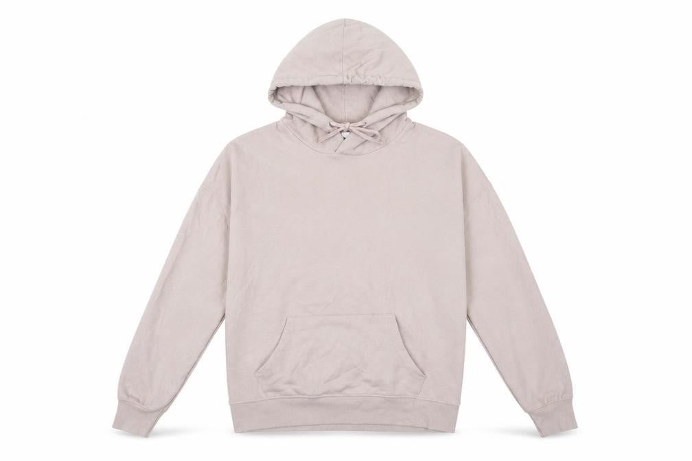 Front view of New Look women’s beige cotton pullover hoodie, size S, pullover