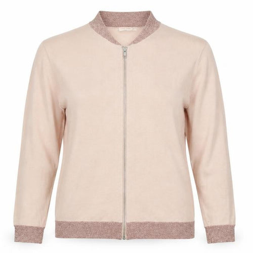 jeff Womens Beige V-Neck  Cotton Full Zip Jumper Size L
