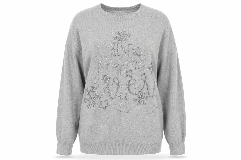 Blooming Marvellous Womens Grey Crew Neck  Cotton Pullover Jumper Size L