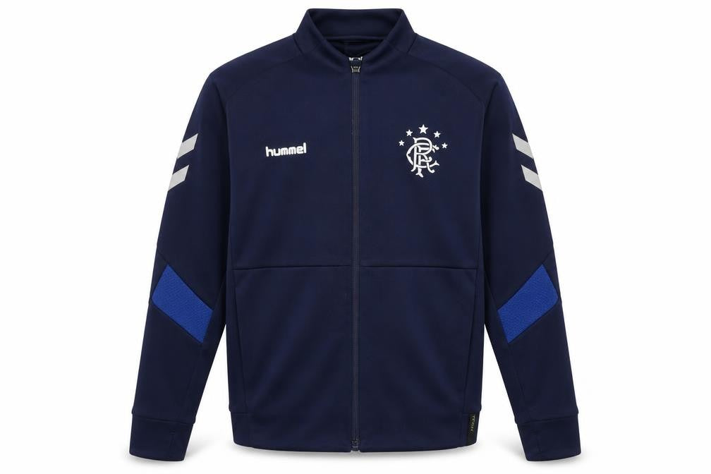 Front view of Hummel boys’ blue polyester full zip, size 10, years zip
