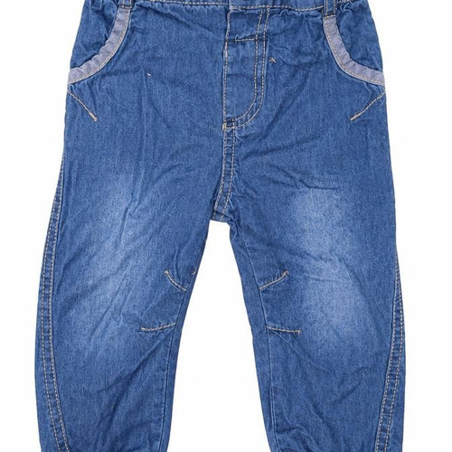 George Boys Blue  Cotton Capri Jeans Size 9-12 Months