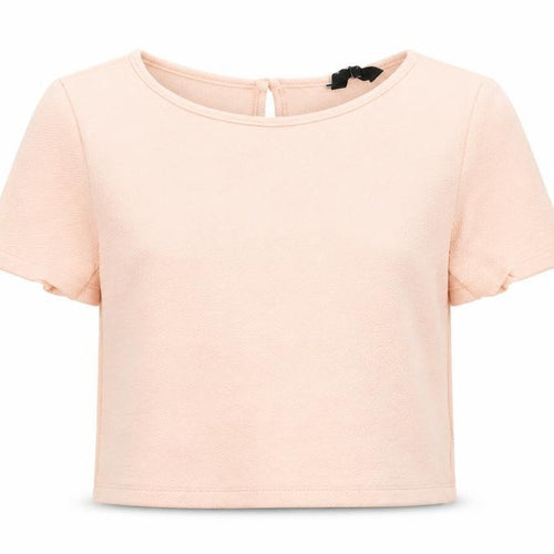 915 Generation Girls Pink  Polyester Cropped Blouse Size 11 Years Round Neck Button