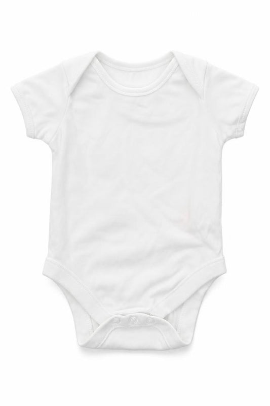 F&F Baby White  Cotton Babygrow One-Piece Size 3-6 Months  Button