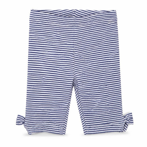 NEXT Girls Blue Striped Cotton Capri Leggings Size 3-6 Months