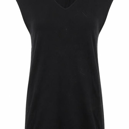 SheIn Womens Black  Cotton T-Shirt Dress  Size S  V-Neck Pullover