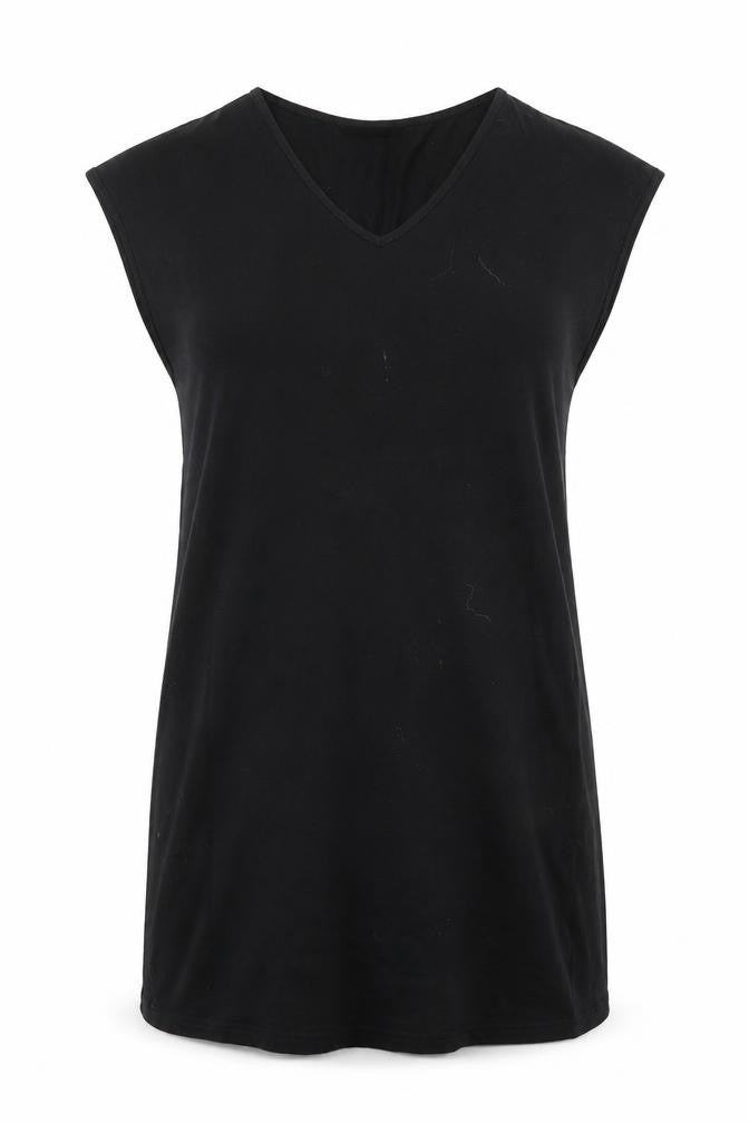 SheIn Womens Black  Cotton T-Shirt Dress  Size S  V-Neck Pullover
