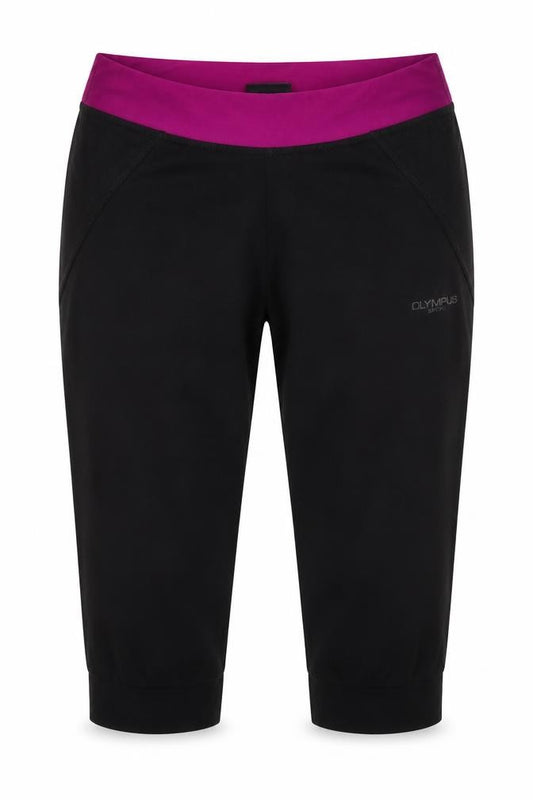 Olympus Womens Black  Polyester Compression Shorts Size 8 L16 in Regular