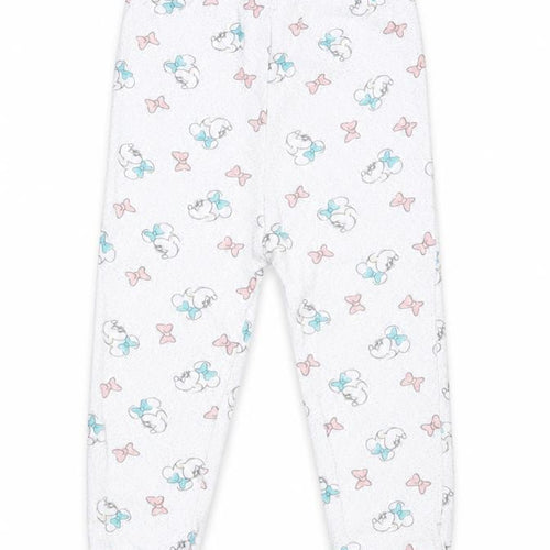 George Girls White Geometric Cotton Cami Pyjama Pants Size 18-24 Months  Pullover - Minnie Mouse