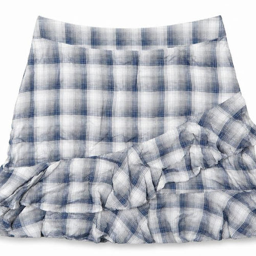 Oasis Womens Blue Geometric Viscose A-Line Skirt Size 10   Zip