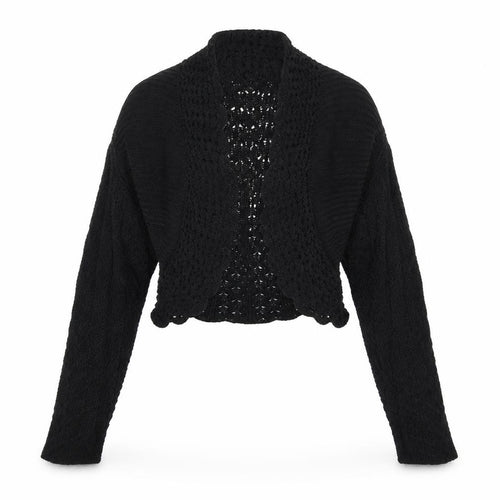 AMARANTO Womens Black V-Neck  Acrylic Cardigan Jumper Size 16