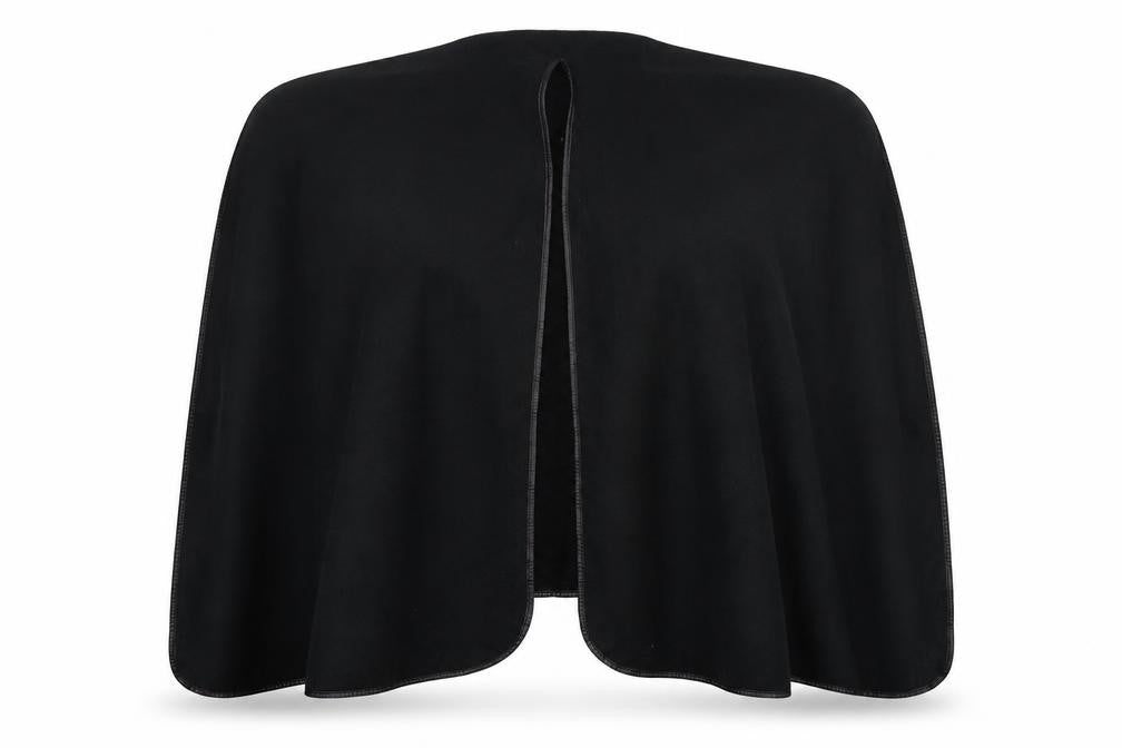 Preworn  Womens Black V-Neck  Acrylic Cape Jumper One Size