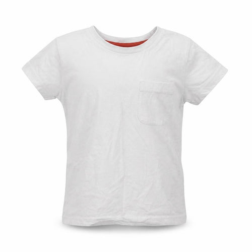 Dunnes Stores Girls White  Cotton Basic T-Shirt Size 3 Years Crew Neck
