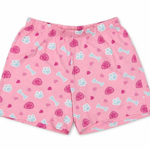 Nickelodeon Girls Pink Geometric Cotton  Sleep Shorts Size 5-6 Years   - Paw Print