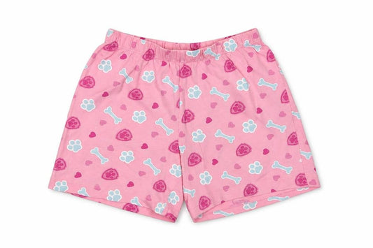 Nickelodeon Girls Pink Geometric Cotton  Sleep Shorts Size 5-6 Years   - Paw Print