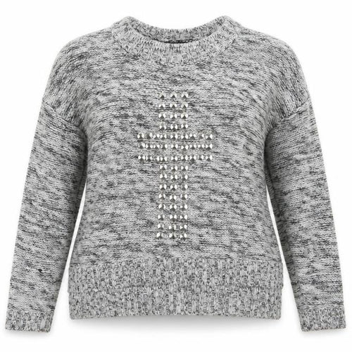 Dunnes Stores Womens Grey Round Neck  Acrylic Pullover Jumper Size 14