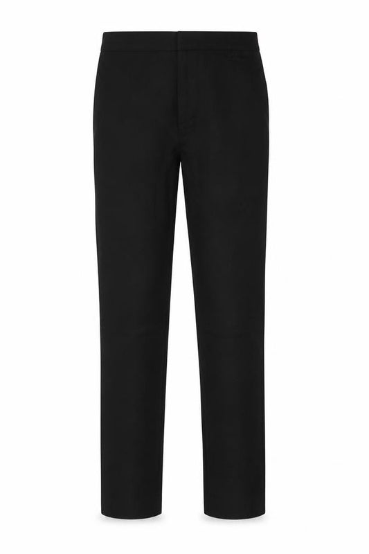 Front view of Carrington boys’ black polyester dress pants trousers, size 11, years regular - school