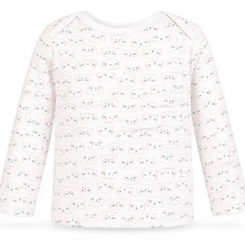 F&F Boys White Geometric Cotton Basic Casual Size 12-18 Months Crew Neck Pullover - cats