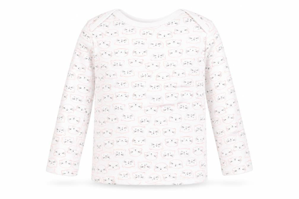 F&F Boys White Geometric Cotton Basic Casual Size 12-18 Months Crew Neck Pullover - cats