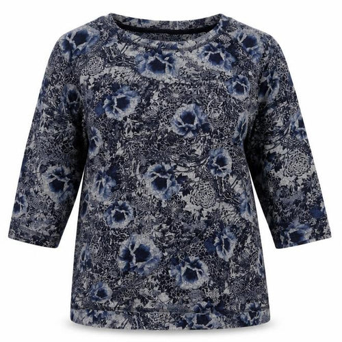 Marks and Spencer Womens Black Crew Neck Floral Polyester Pullover Jumper Size 14