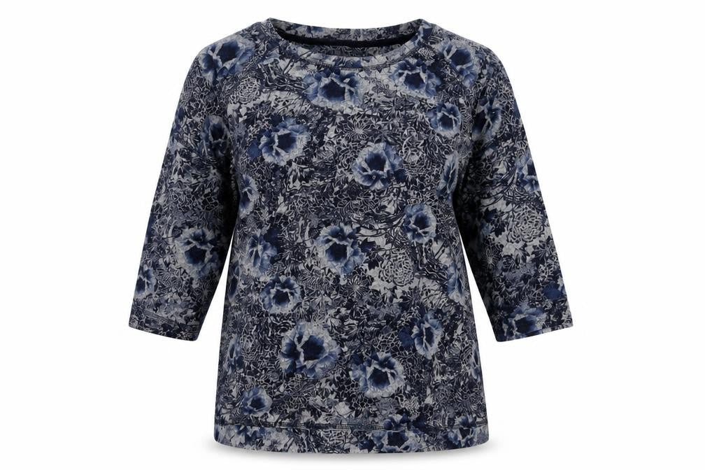 Marks and Spencer Womens Black Crew Neck Floral Polyester Pullover Jumper Size 14