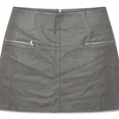 Atmosphere Womens Grey  Polyurethane A-Line Skirt Size 8   Zip