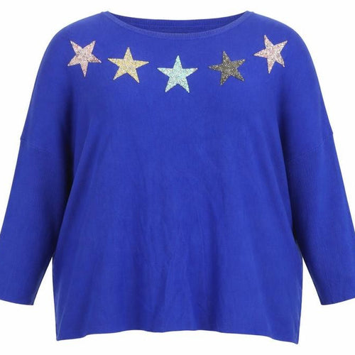 My Sister's Closet Womens Blue Round Neck  Viscose Pullover Jumper Size L