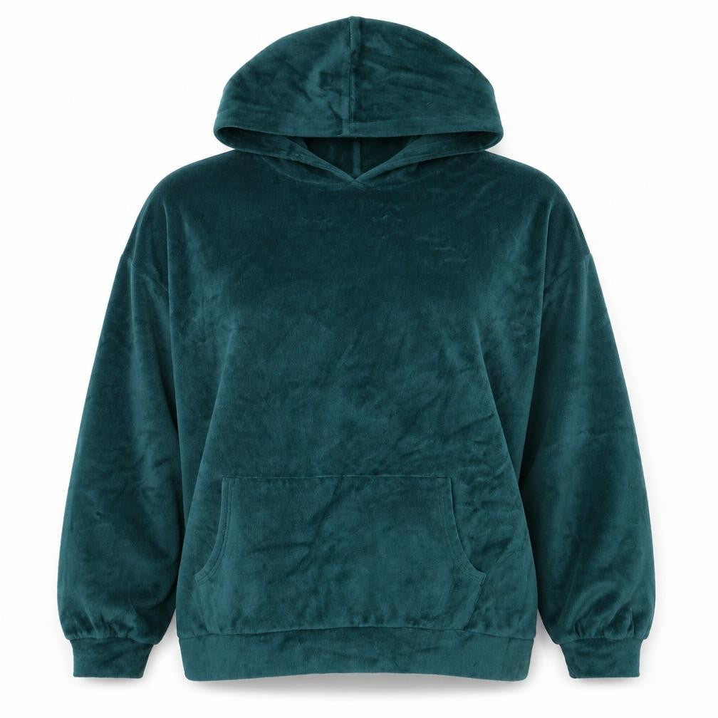 Sparkle & Fade Womens Blue  Cotton Pullover Hoodie Size S