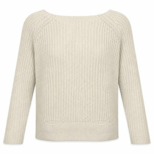 Cecilia Fashion Womens White Square Neck  Acrylic Pullover Jumper Size M