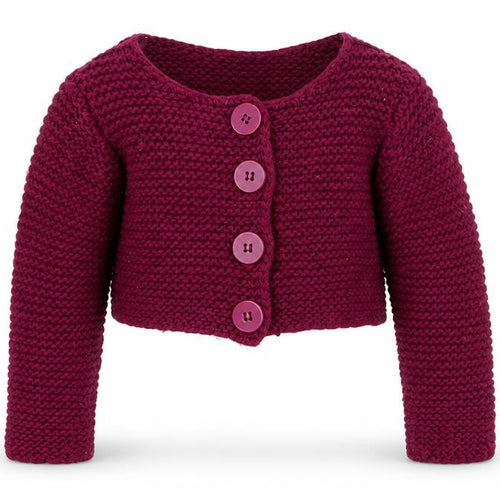 Dunnes Stores Girls Purple Round Neck  Acrylic Cardigan Jumper Size 3 Years  Button - cropped